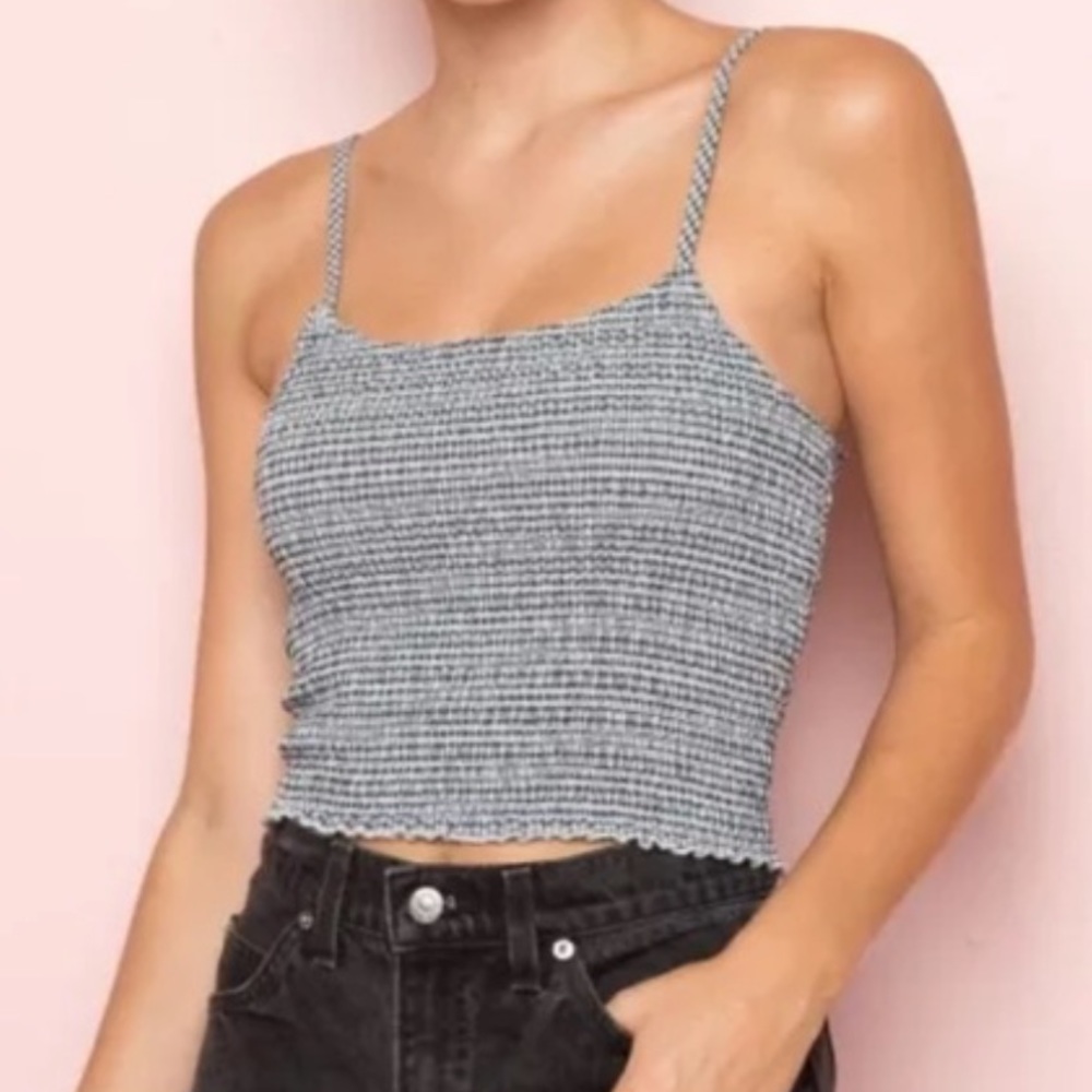 Brandy Melville Izzy Shirred Crop Top